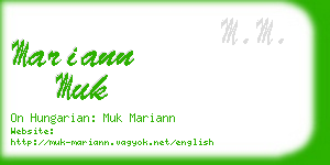 mariann muk business card